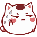 a cat with tears and tears on its face