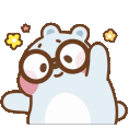 a picture of a cartoon character with glasses