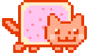 a pixel art picture of a toaster with a smiling face