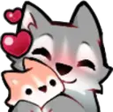 a couple of cats hugging each other
