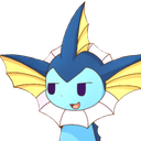 a drawing of a blue bird with yellow wings
