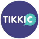 a blue circle with the word tikic on it