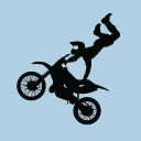 a man riding a dirt bike in the air