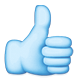 a hand giving a thumbs up sign with a black background