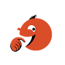 a red fish with a smile on its face