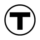 a black and white photo of a t in a circle