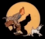 tintin running random