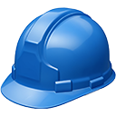 blue construction hardhat random