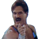 a man with a mustache and no shirt on