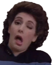 deanna troi weird face star trek tng random