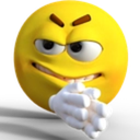 a smiley face with a hand pointing at it