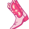cowboy boot pink kick random