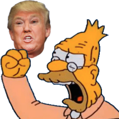 old man yells at trump random