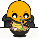 potato eating ramen random