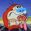 sad raining ren stimpy random