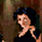 a digital painting of a woman in a black dress