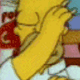 a picture of the simpsons drinking a cup of coffee
