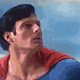 a digital painting of a man in a superman costume