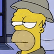 a cartoon of a man with a hat on