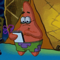patrick takes notes random