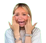 girl crying gun hands random