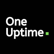 one uptime logo on a black background