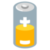 a battery with a white cross on it