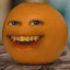 an orange with a smile on it's face
