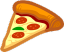 a slice of pizza on a black background