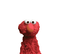 a red sesame character with big eyes on a red background