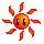 an image of a pixel style sun