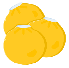 three oranges sitting on top of each other