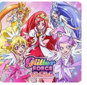 a group of anime characters standing next to each other