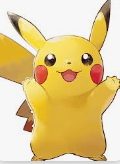 a pokemon pikachu character waving at the camera