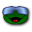 a picture of a smiling frog with goggles on