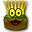 a picture of a burger with a hat on top of it