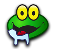 a green frog with a mustache and big eyes
