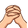 wringing hands random