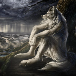 sitting wolf random