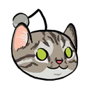 a picture of a cat with green eyes