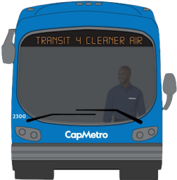 austin capmetro bus front random