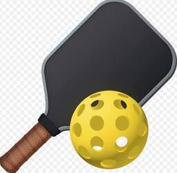 a ping pong paddle with a yellow ball