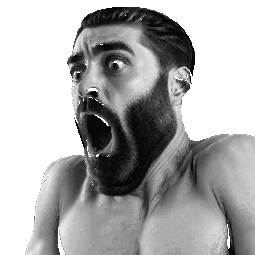 gigachad shocked random