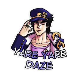 a sticker of a man in a uniform