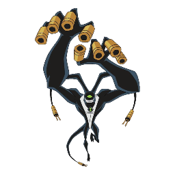a drawing of a man holding a bunch of gold bells