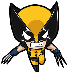 a cartoon character in a wolverine costume