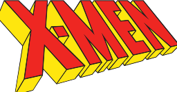 a yellow and red x - men logo