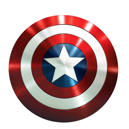 a captain america shield with a star on it
