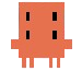 a pixellated image of an orange building