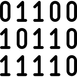a set of numbers that are black and white